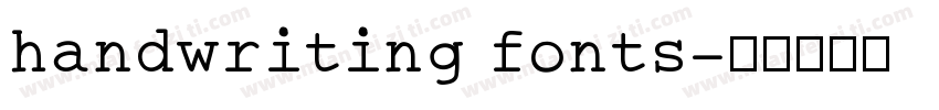 handwriting fonts字体转换